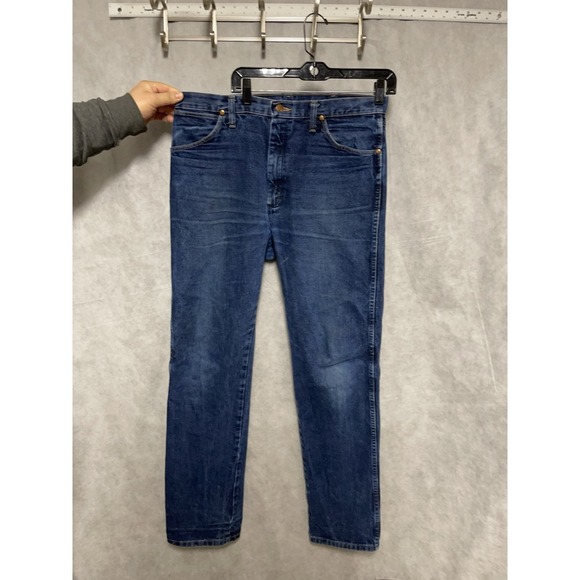 Wrangler Jean Men 34X35 Blue Cowboy Cut Western Denim Pant Straight Rodeo Casual - Picture 1 of 8